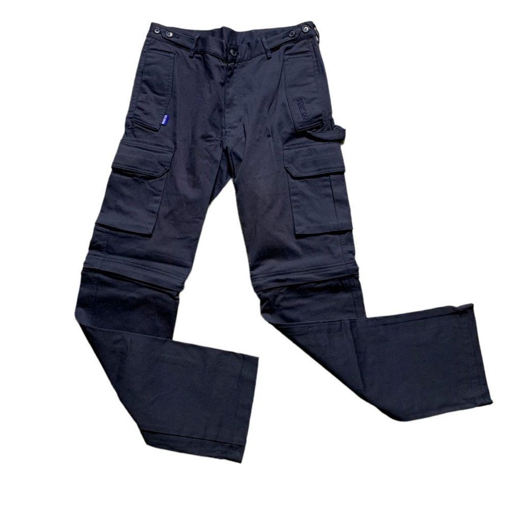 Sparco Motorsports Cargo Racing Pants XS Blue Pockets Button Zip Off Legs Shorts